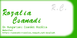 rozalia csanadi business card